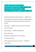 ACAS EXAM PACKAGE DEAL QUESTIONS AND VERIFIED DETAILED ANSWERS &vert; 100&percnt; GUARANTEED PASS &vert; ALREADY GRADED A&plus;