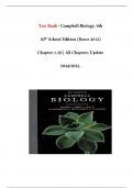 Test Bank - Campbell Biology&comma; 9th  AP&reg; School Edition &lpar;Reece 2012&rpar;  Chapter 1-56 &vert; All Chapters Update  2024&sol;2025&period;
