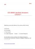 ICS 800D  Questions And Answers Latest Updates 2025&sol;2026 With Correct Answers 100&percnt; With Complete Solutions Pass Guaranteed &vert; Graded A&plus; &vert;
