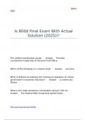 Is 800d Final Exam With Actual Solution &lpar;2025&rpar;&excl;&excl;