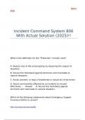 Incident Command System 800 With Actual Solution &lpar;2025&rpar;&excl;&excl;