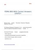 FEMA 800 With Correct Answers &lpar;2025&rpar;&excl;&excl;