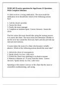 NURS 465 Practice questions for legal issues 22 Questions With Complete Solutions