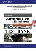 Automotive Engines Diagnosis&comma; Repair&comma; and Rebuilding 9th Edition By Tim Gilles&comma; Tim LeVan &lpar;Instructor Manual&rpar;