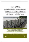 TEST BANK for Hazard Mitigation and Preparedness 3rd Edition by Sandler and Schwab All Chapter 1 to 13 Complete Downloadable PDF