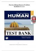 Test Bank for Art of Being Human 12th Edition by Richard Paul Janaro