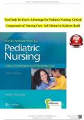 TEST BANK - Kathryn Rudd&comma; Davis Advantage for Pediatric Nursing&colon; Critical Components of Nursing Care 3rd Edition Verified Chapters 1 - 22 Complete Newest Version