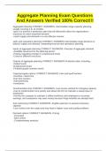 Aggregate Planning Exam Questions And Answers Verified 100&percnt; Correct&excl;&excl;&excl;