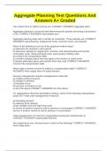 Aggregate Planning Test Questions And Answers A&plus; Graded