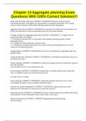 Chapter 13 Aggregate planning Exam Questions With 100&percnt; Correct Solution&excl;&excl;&excl;