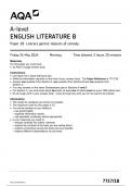 AQA A-level  ENGLISH LITERATURE B  Paper 1B  JUNE 2024 QUESTION PAPER&colon; Literary genres&colon; Aspects of comedy 