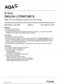 AQA A-level  ENGLISH LITERATURE B  Paper 2A JUNE 2024 QUESTION PAPER&colon; Texts and genres&colon; Elements of crime writing 