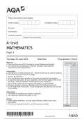 AQA  A-level  MATHEMATICS  Paper 3 JUNE 2024 QUESTION PAPER