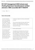 PN VATI Management 2025 Actual exam &lpar;Testing Real Exam Questions&rpar;and verified Answers &lpar; 100&percnt; accurate&rpar; GET IT RIGHT&excl;&excl;