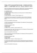 FINAL CPFO ACCOUNTING EXAM - CONSOLIDATED - PART 3 - CHAPTERS 18-19&comma; 21&comma; 29-32&comma; 34-36&comma;41&comma; 44-47