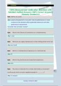 CDFA Measurement Verification Questions with  Detailed Verified Answers &lpar;100&percnt; Correct Answers&rpar;  &sol;Already Graded A&plus;