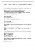 CPFO - ACCOUNTING EXAM QUESTIONS & ANSWERS