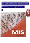 TEST BANK For Management Information Systems&comma; 11th Edition by Hossein Bidgoli&comma; Verified Chapters 1 - 14&comma; Fully Complete A&plus; Guide Newest Version