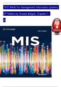 TEST BANK For Management Information Systems&comma; 10th Edition by Hossein Bidgoli&comma; Verified Chapters 1 - 14&comma; Complete Newest Version
