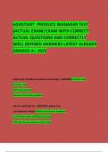 ASSISTANT  PRODUCE MANAGER TEST  &lpar;ACTUAL EXAM&rpar; EXAM WITH CORRECT ACTUAL QUESTIONS AND CORRECTLY WELL DEFINED ANSWERS LATEST ALREADY GRADED A&plus; 2025  