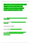RIBO LEVEL 1 &lpar;ACTUAL EXAM&rpar; EXAM WITH CORRECT ACTUAL QUESTIONS AND CORRECTLY WELL DEFINED ANSWERS LATEST ALREADY GRADED A&plus; 2025  