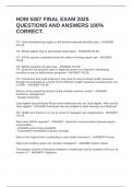 HOM 5307 FINAL EXAM 2025 QUESTIONS AND ANSWERS 100&percnt; CORRECT&period;
