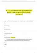 NCLEX FUNDAMENTALS OF NURSING WITH VERIFIED QUESTIONS AND ANSWERS&period; &lpar;1&rpar;