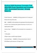 Bookout 6600 Business Concepts Final  2024&sol;2025 Exam Questions and Answers  100&percnt; Guaranteed Success &vert; Already  Rated A&plus; 