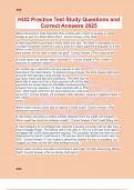 HUD Practice Test Study Questions and Correct Answers 2025