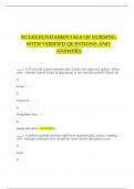 NCLEX FUNDAMENTALS OF NURSING WITH VERIFIED QUESTIONS AND ANSWERS&period;