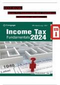 TEST BANK for Income Tax Fundamentals 2024&comma; 42nd Edition by Gerald Whittenburg&semi; ISBN&colon; 9780357900932&comma; All 12 Chapters Covered&comma; Verified Latest Edition