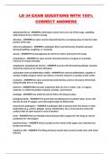 LD 34 EXAM QUESTIONS WITH 100&percnt; CORRECT ANSWERS 