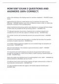 HOM 5307 EXAM 2 QUESTIONS AND ANSWERS 100&percnt; CORRECT&period;