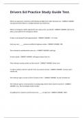 Drivers Ed Practice Study Guide Test&period;