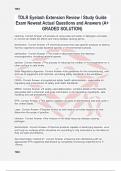 TDLR Eyelash Extension Review &sol; Study Guide Exam Newest Actual Questions and Answers &lpar;A&plus; GRADED SOLUTION&rpar;