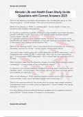 Nevada Life and Health Exam Study Guide Questions with Correct Answers 2025