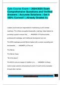 Cpls Course Exam 1 2024&sol;2025 Exam  Comprehensive Questions and Verified  Answers &vert; Accurate Solutions &vert; Get it  100&percnt; Correct&excl;&excl; &vert; Already Graded A&plus;