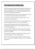Fire instructor 2 final exam Questions Verified Answers&lpar;Q& A&rpar;