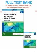 TEST BANK Foundations of Mental Health Care &lpar;8TH&rpar; by Michelle Morrison-Valfre&vert; Complete Guide Chapter 1-33 NEWEST VERSION GRADED A&plus;