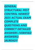 GENERAL STRUCTURAL PEST CONTROL NEWEST 2025 ACTUAL EXAM COMPLETE  QUESTIONS AND CORRECT DETAILED ANSWERS &lpar;VERIFIED ANSWERS&rpar; &vert;ALREADY GRADEDA&plus; &lpar;BRAND NEW VERSION&excl;&rpar;