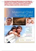 Test Bank For Maternal Child Nursing Care 7th Edition by Shannon E&period; Perry&comma; Marilyn J&period; Hockenberry&comma; Mary Catherine Cashion Chapter 1-50 Complete &period;Latest updated 2025&sol;26 &lpar;859 Pages complete Guide with verified Answers&rpar; A&plus; 