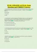 F5 101  UPDATED  ACTUAL  Exam  Questions and CORRECT Answers 