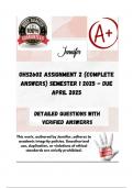 OHS2602 Assignment 2 &lpar;COMPLETE ANSWERS&rpar; Semester 1 2025 - DUE April 2025&semi; 100&percnt; correct solutions and explanations&period;&lbrace;Two answers provided in each Question&rcub;