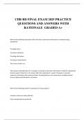 CDR RD FINAL EXAM 2025 PRACTICE QUESTIONS AND ANSWERS WITH RATIONALE  GRADED A&plus;