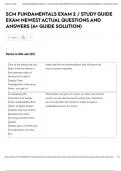 SCM FUNDAMENTALS EXAM 2 &sol; STUDY GUIDE EXAM NEWEST ACTUAL QUESTIONS AND ANSWERS &lpar;A&plus; GUIDE SOLUTION&rpar;