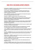 UBC PSYC 102 EXAM LATEST UPDATE 
