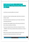 D076 Study Guide 2024&sol;2025 Exam  Questions Marking Scheme New Update  &vert; A&plus; Rated