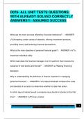 D076- ALL UNIT TESTS QUESTIONS&vert;  WITH ALREADY SOLVED CORRECTLY  ANSWERS&excl;&excl; &vert; ASSURED SUCCESS  