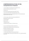 COMPREHESIVE ATI RN&sol; ATI RN Comprehensive Predictor Exam 2025&sol;2026&period; 180 Questions  And Answers 