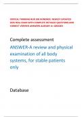 CRITICAL THINKING NUR 200 HONDROS  NEWEST UPDATED 2025 REAL EXAM WITH COMPLETE DETAILED QUESTIONS AND CORRECT VERIFIED ANSWERS ALREADY A&plus; GRADED